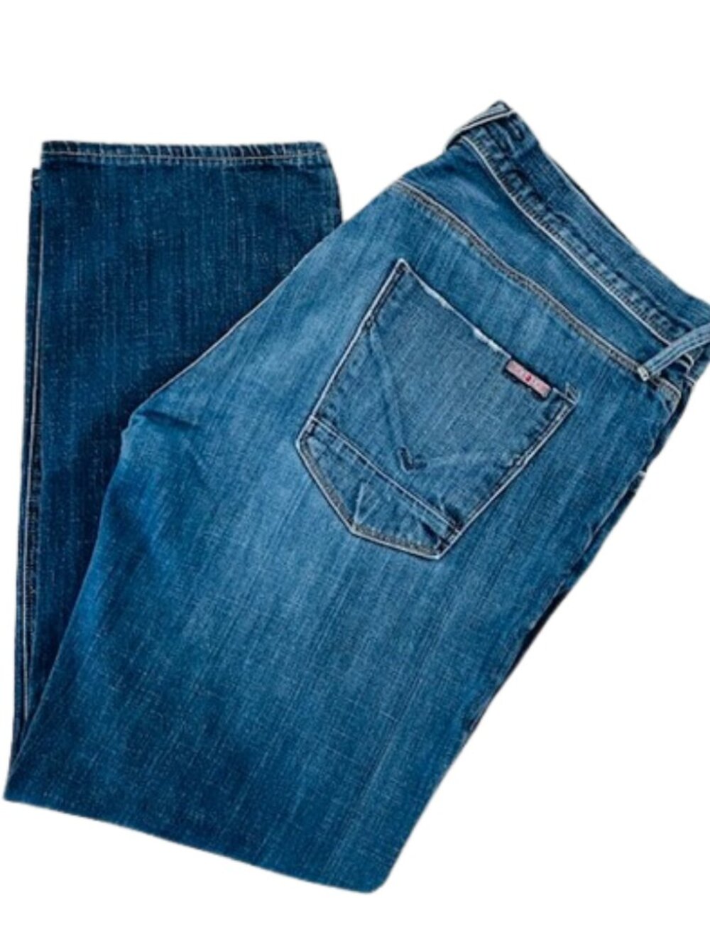 Hudson Men's Straight Leg Jeans M635DHK Button Fly Comfort Stretch 38 X 30